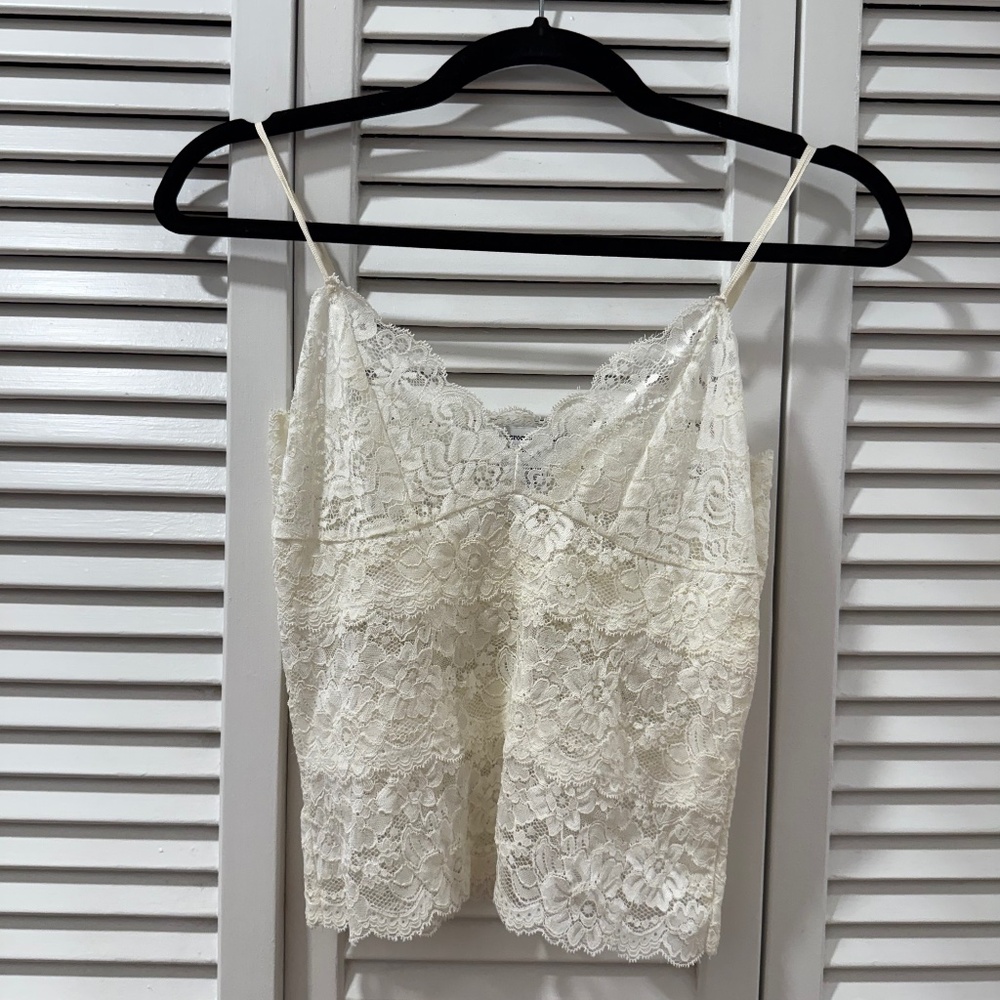 Abercrombie & Fitch Sheer White Top